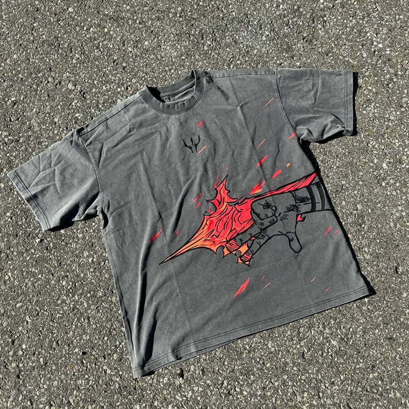 VINTAGE TEE丨Sukuna Fire Arrow Tee-JJK