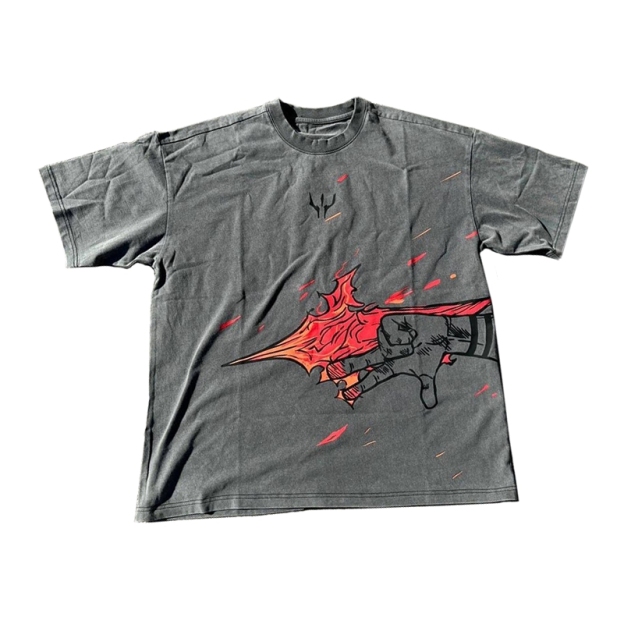 VINTAGE TEE丨Sukuna Fire Arrow Tee-JJK