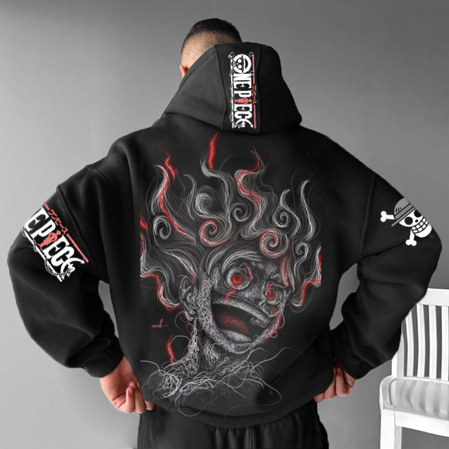 Universal Anime Print Design Hoodie-Anime x kingdom