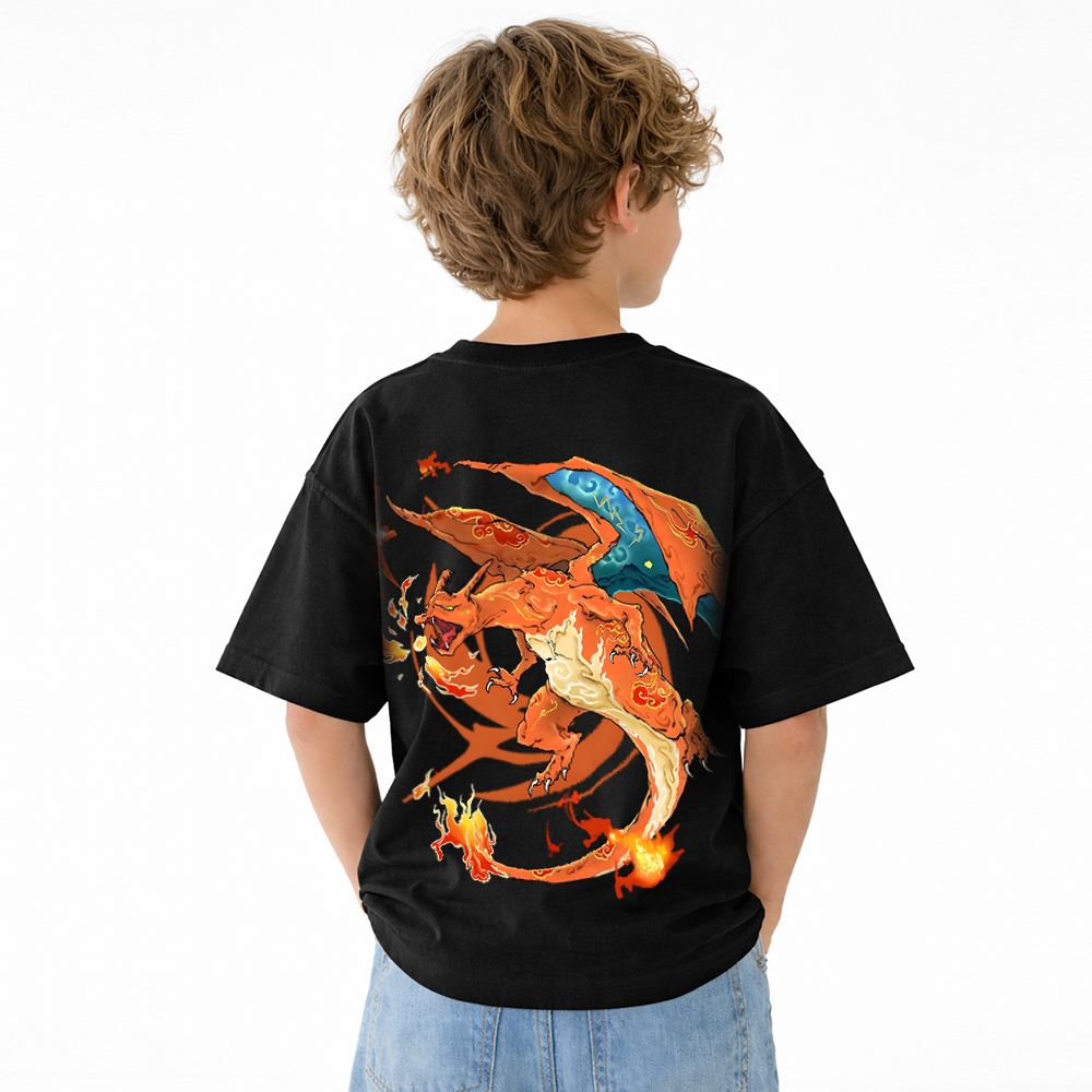 Pokémon Anime Graphic T-Shirt for Kids Cartoon Print Cotton Tee