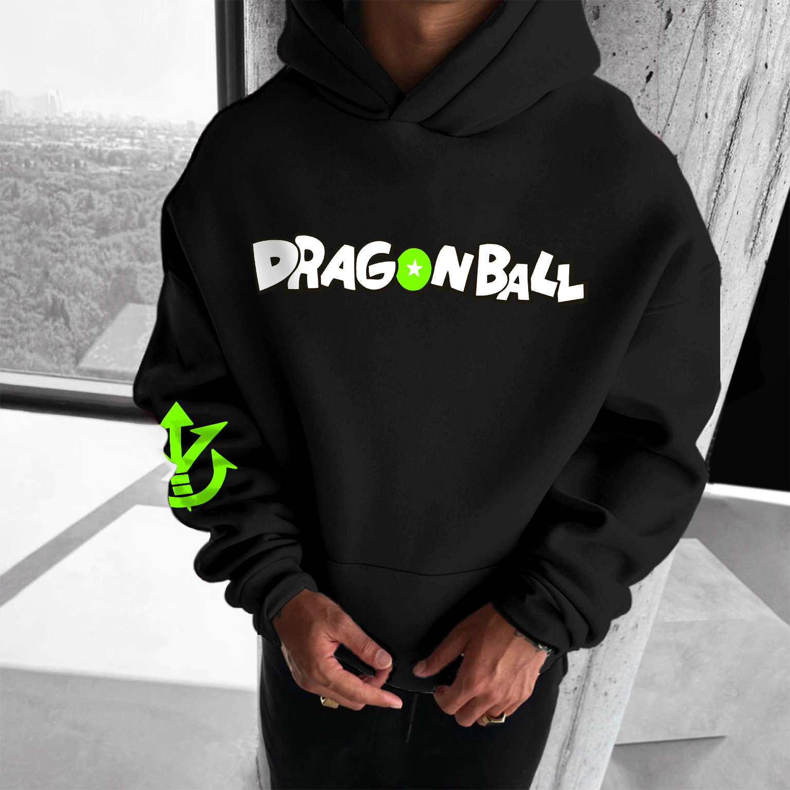 Unisex Anime Print Casual Oversized Hoodie