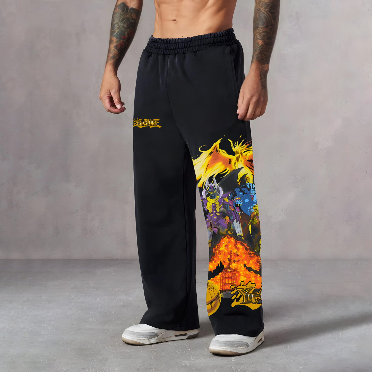 Unisex "Yu-Gi-Oh!" Game Anime Graphic Print Pants