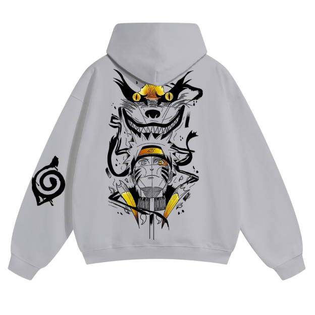 Oversized Unisex Anime Print Hoodie-comicclothing