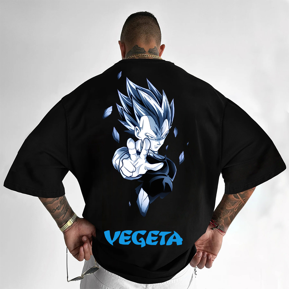 Casual Dragon Ball Anime Vegeta Large Print T-shirt