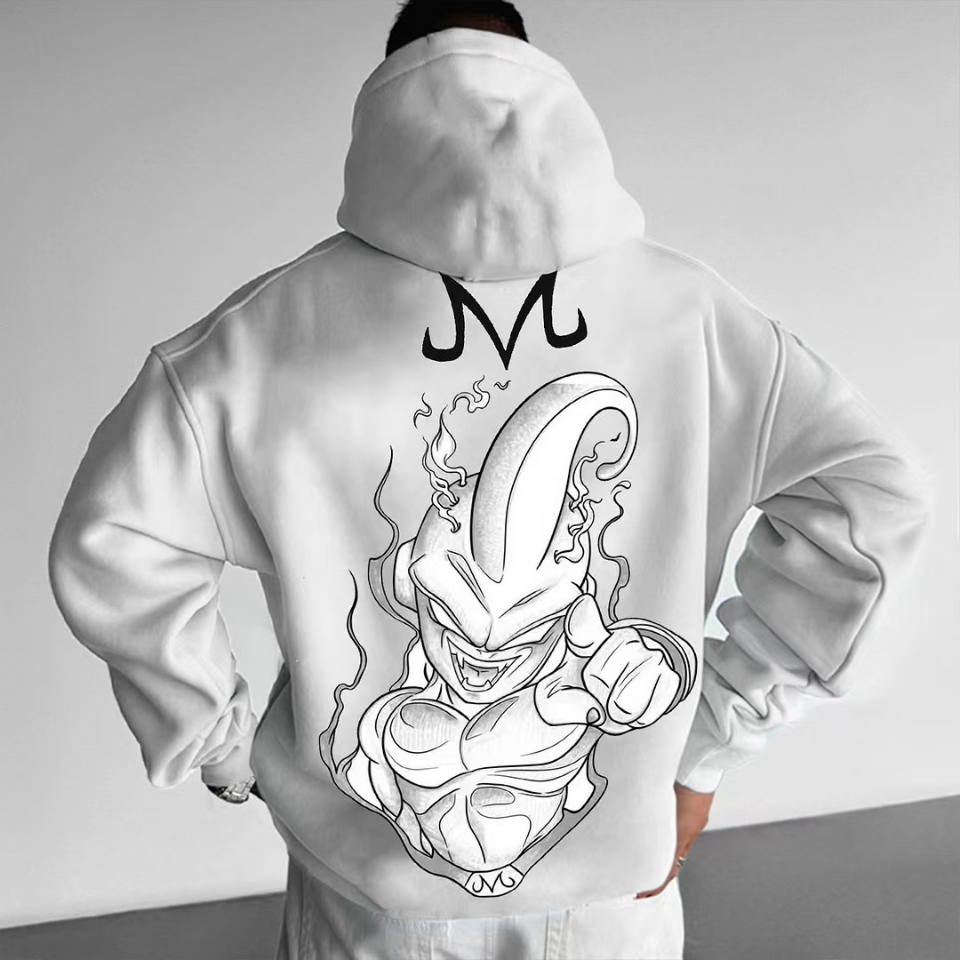 Oversized Unisex Anime Print Hoodie
