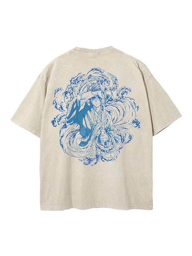 Vintage Washed Tee丨Demon Slayer-comicclothing