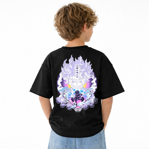 One Piece Anime Graphic T-Shirt for Kids Cartoon Print Cotton Tee