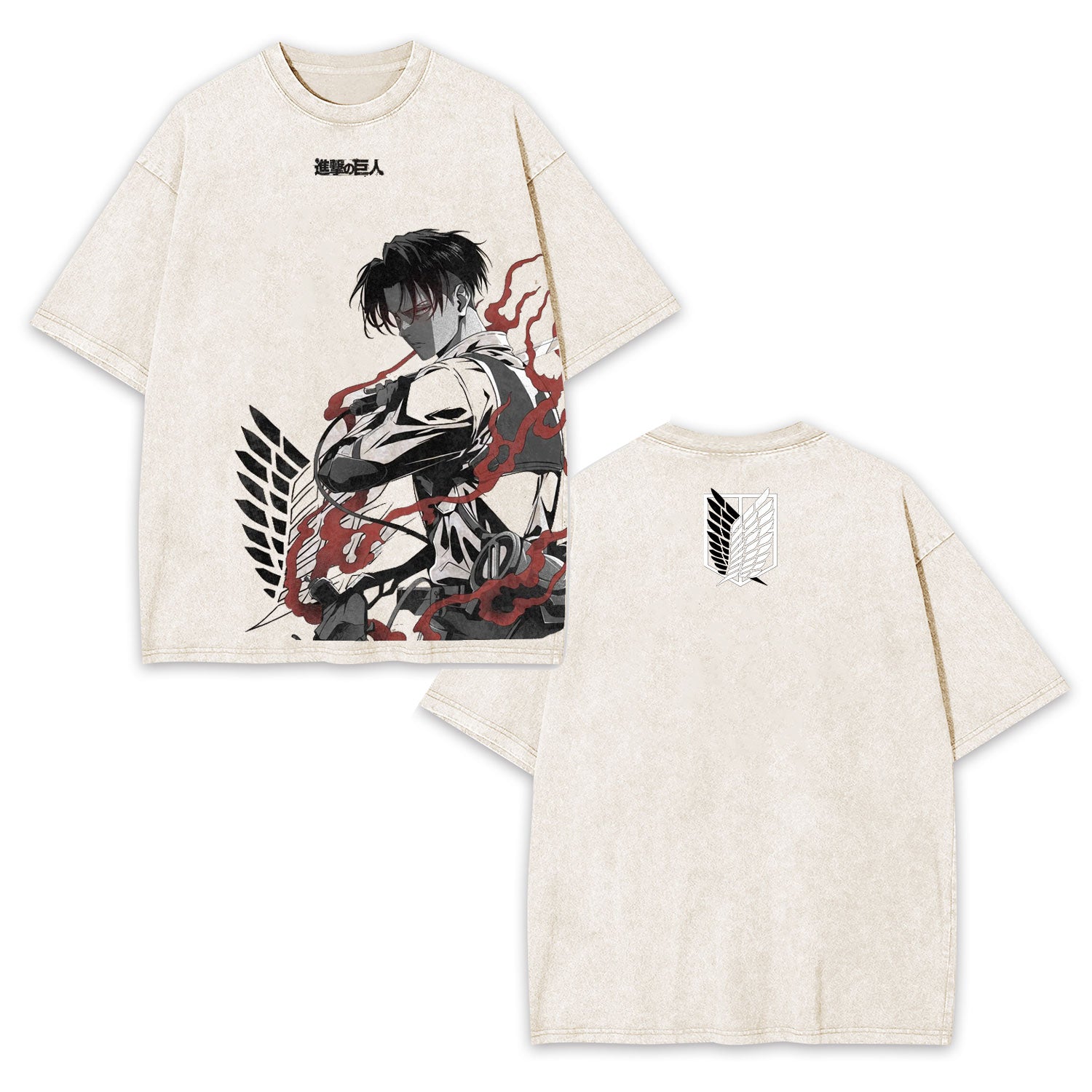 Attack on Titan Unisex Anime Inspired Vintage T-Shirt-[DS]-comicclothing