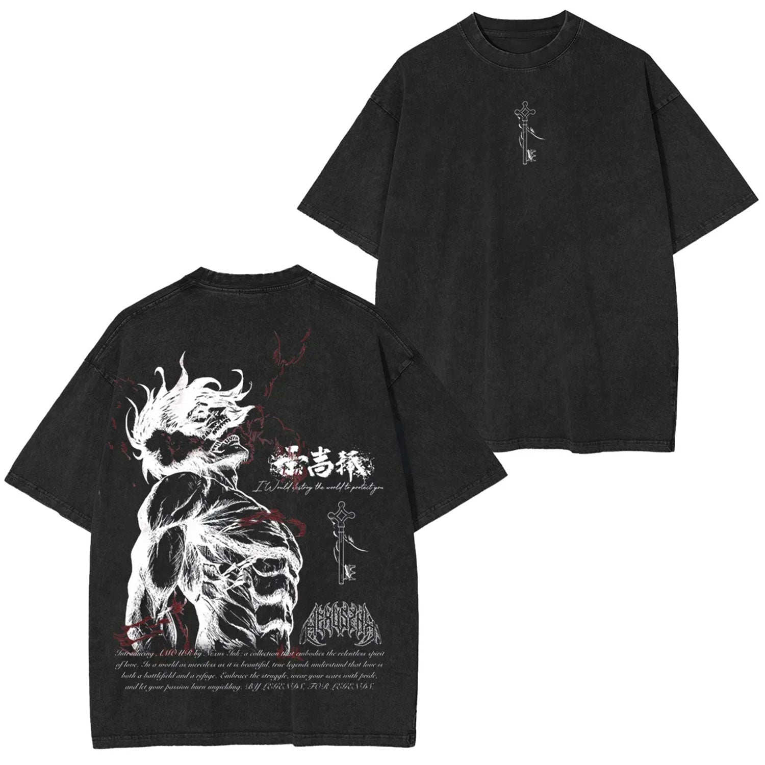 ATTACK ON TITAN UNISEX ANIME INSPIRED VINTAGE T-SHIRT-[DS]-comicclothing