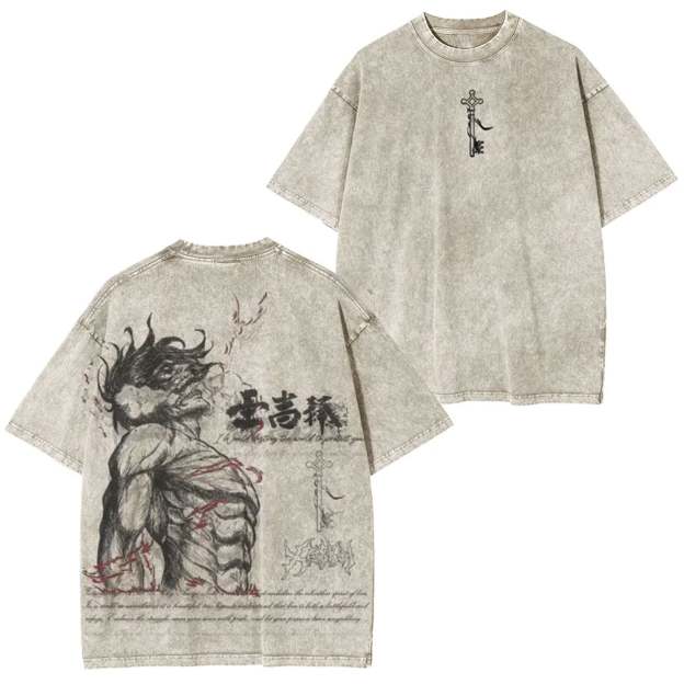 ATTACK ON TITAN UNISEX ANIME INSPIRED VINTAGE T-SHIRT-[DS]-comicclothing