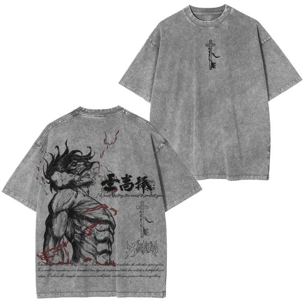 ATTACK ON TITAN UNISEX ANIME INSPIRED VINTAGE T-SHIRT-[DS]-comicclothing