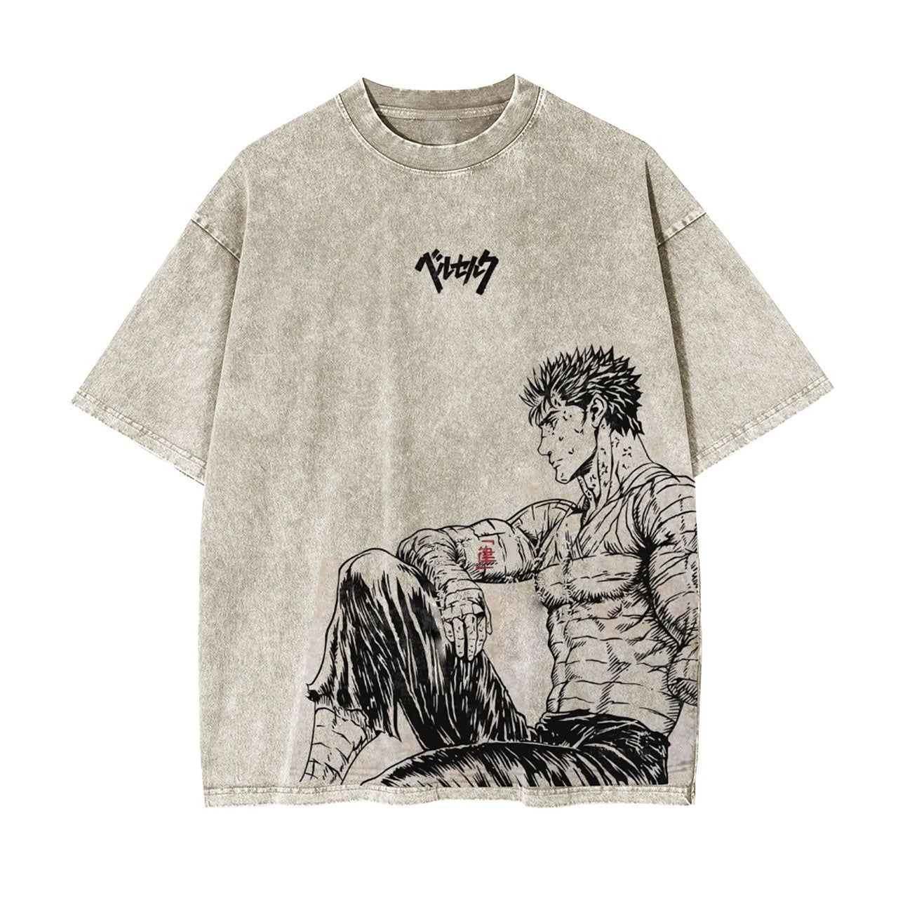 BERSERK GUS UNISEX ANIME INSPIRED VINTAGE T-SHIRT-[FRONT]-comicclothing