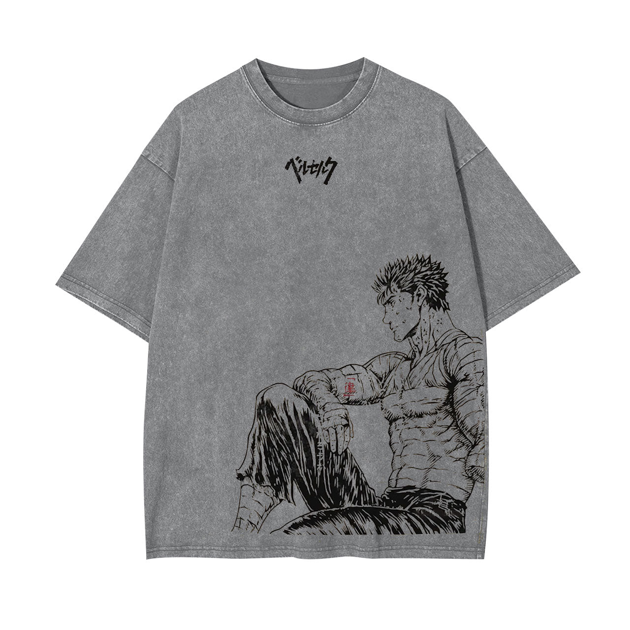 BERSERK GUS UNISEX ANIME INSPIRED VINTAGE T-SHIRT-[FRONT]-comicclothing