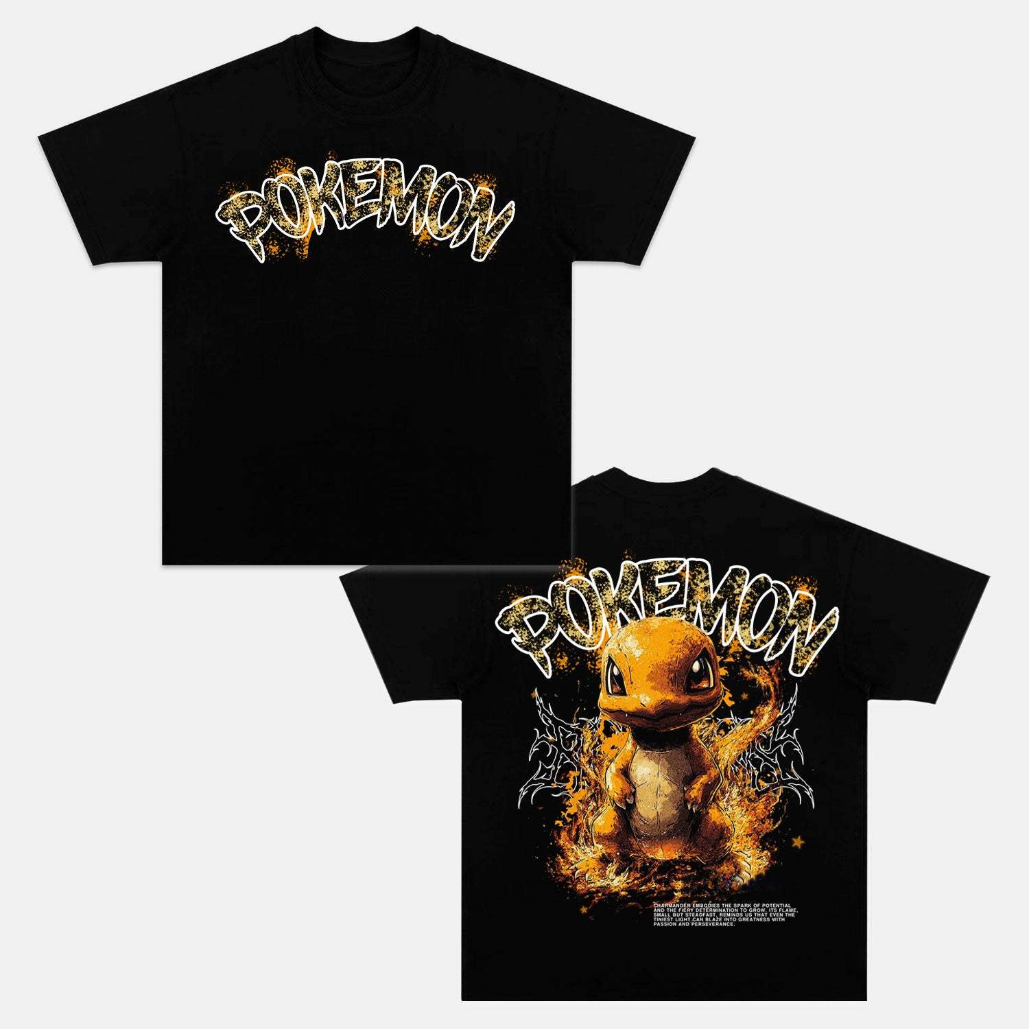 CHARMANDER – THE FIRE TAIL  VINTAGE OVERSIZED TEE  POKÉMON-comicclothing