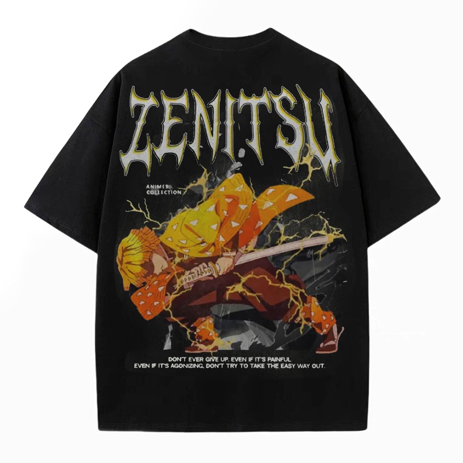 DEMON SLAYER UNISEX ANIME OVERSIZED TEE-[BACK]-comicclothing