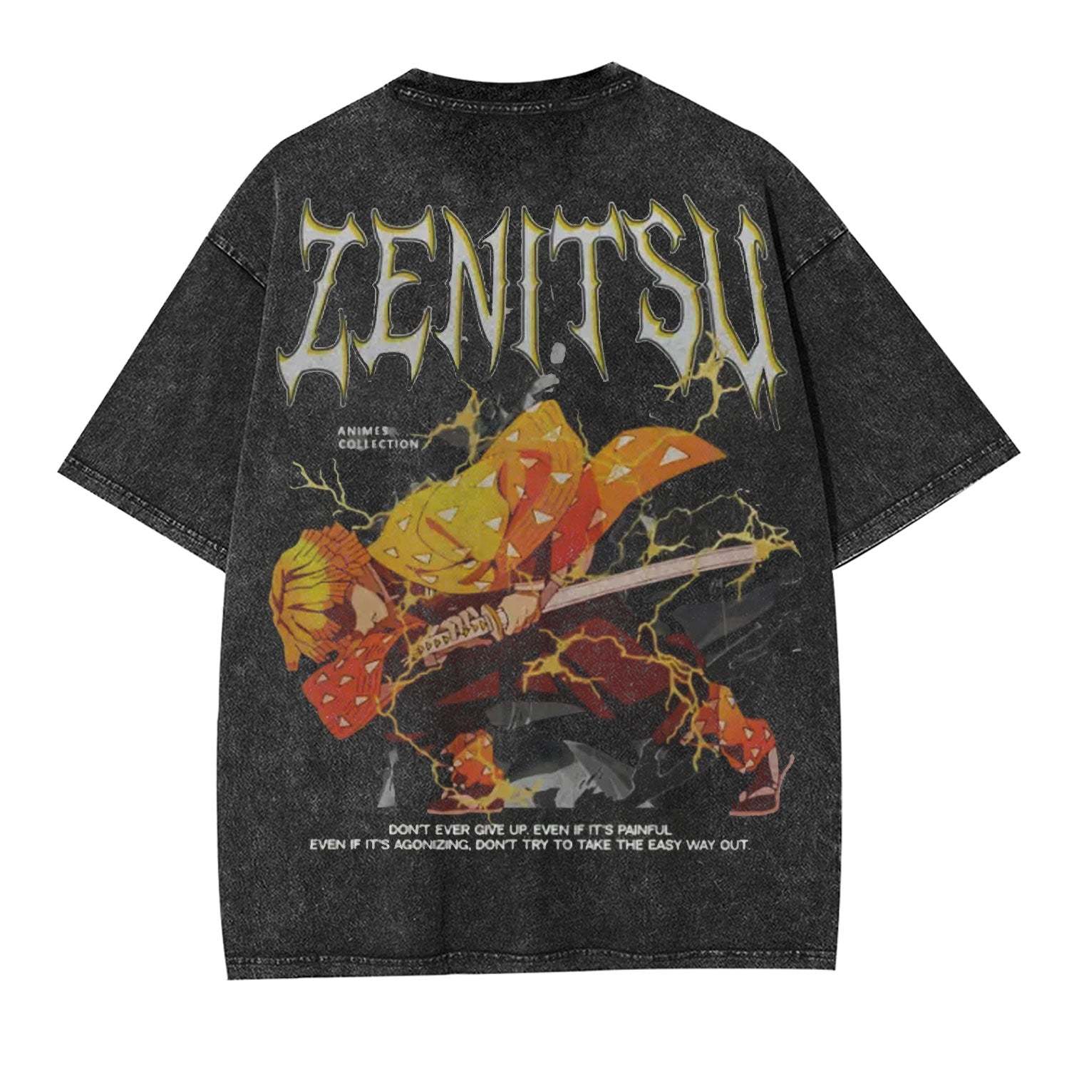 DEMON SLAYER UNISEX ANIME OVERSIZED TEE-[BACK]-comicclothing