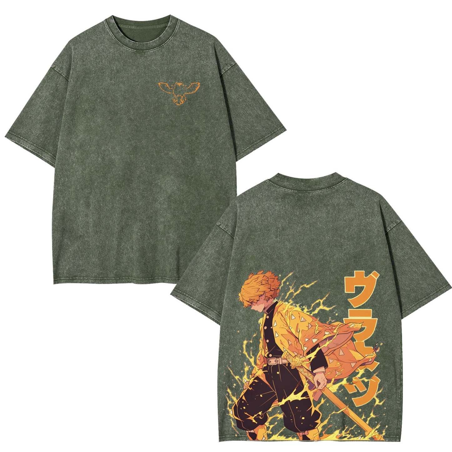 DEMON SLAYER ZENITSU UNISEX ANIME OVERSIZED TEE-[DS]-comicclothing