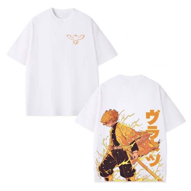 DEMON SLAYER ZENITSU UNISEX ANIME OVERSIZED TEE-[DS]-comicclothing