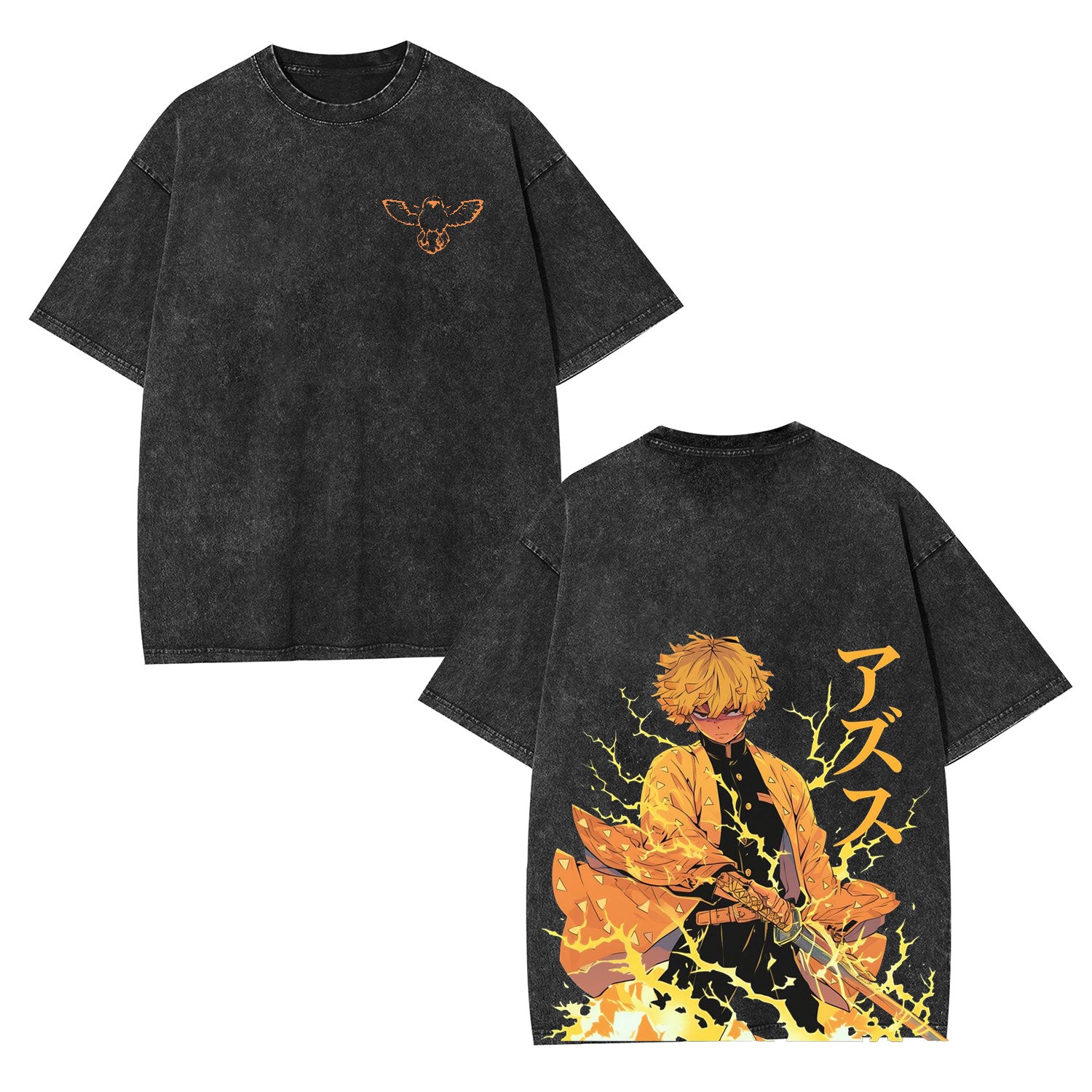 DEMON SLAYER ZENITSU UNISEX ANIME OVERSIZED TEE-[DS]-comicclothing