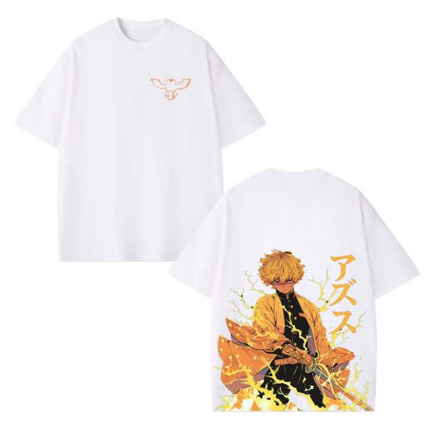 DEMON SLAYER ZENITSU UNISEX ANIME OVERSIZED TEE-[DS]-comicclothing