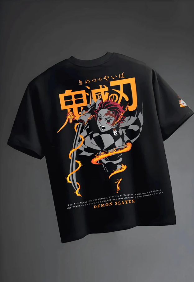Tanjiro Demon Slayer Oversized T-shirt-comicclothing