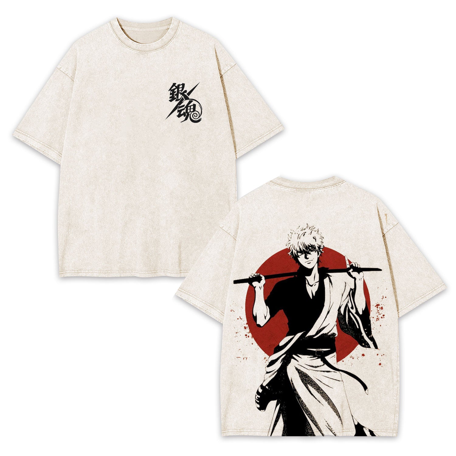 GINTOKI UNISEX ANIME INSPIRED VINTAGE OVERSIZED TEE丨GINTAMA[DS]-comicclothing