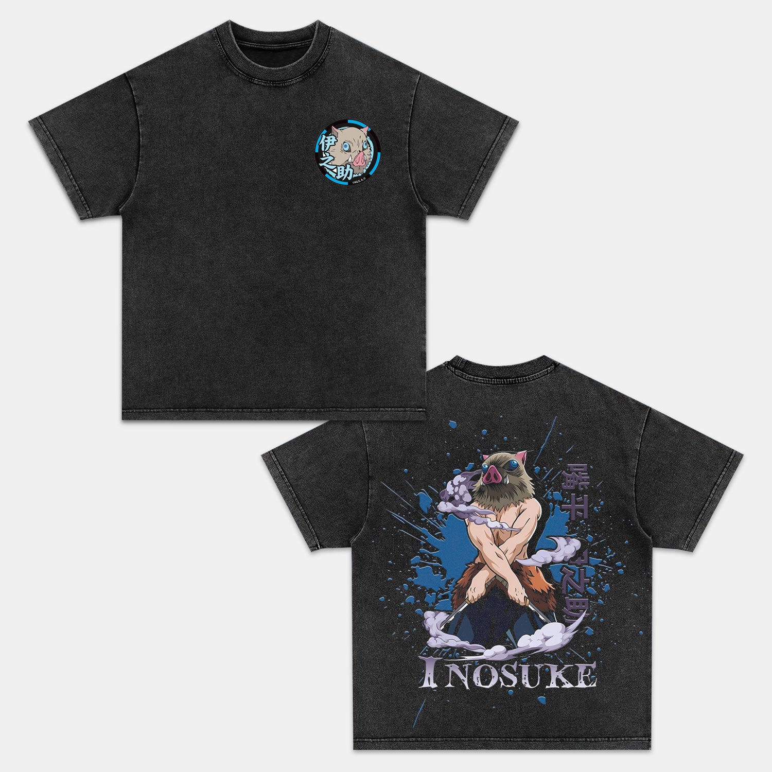 HASHIBIRA INOSUKE UNISEX ANIME INSPIRED VINTAGE T-SHIRT丨DEMON SLAYER-[DS]-comicclothing