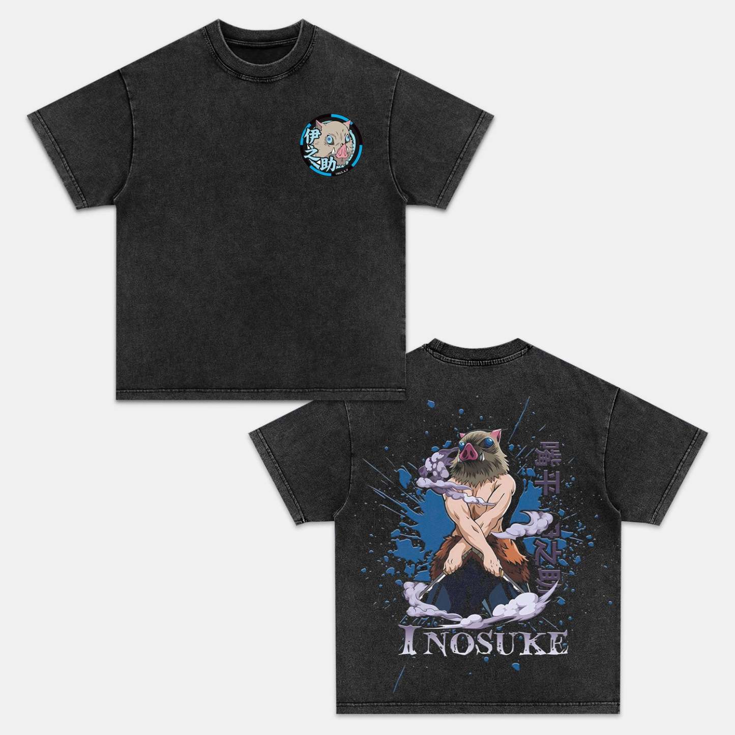 HASHIBIRA INOSUKE UNISEX ANIME INSPIRED VINTAGE T-SHIRT丨DEMON SLAYER-[DS]-comicclothing