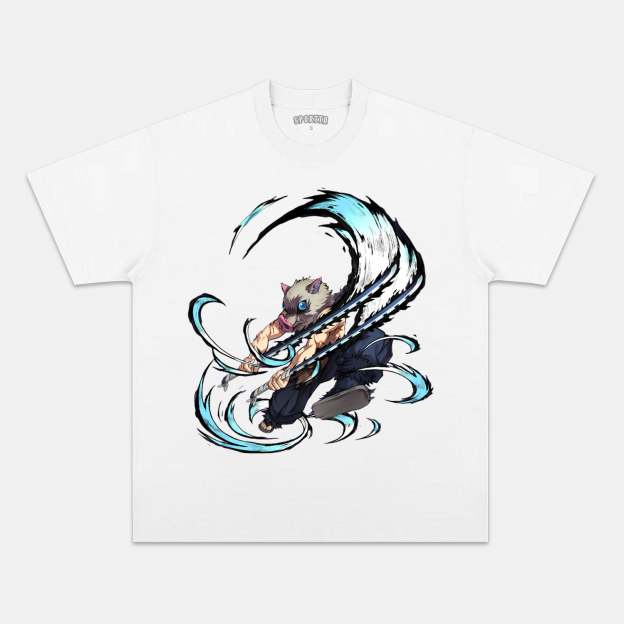 HASHIBIRA INOSUKE UNISEX ANIME INSPIRED VINTAGE T-SHIRT丨DEMON SLAYER-comicclothing