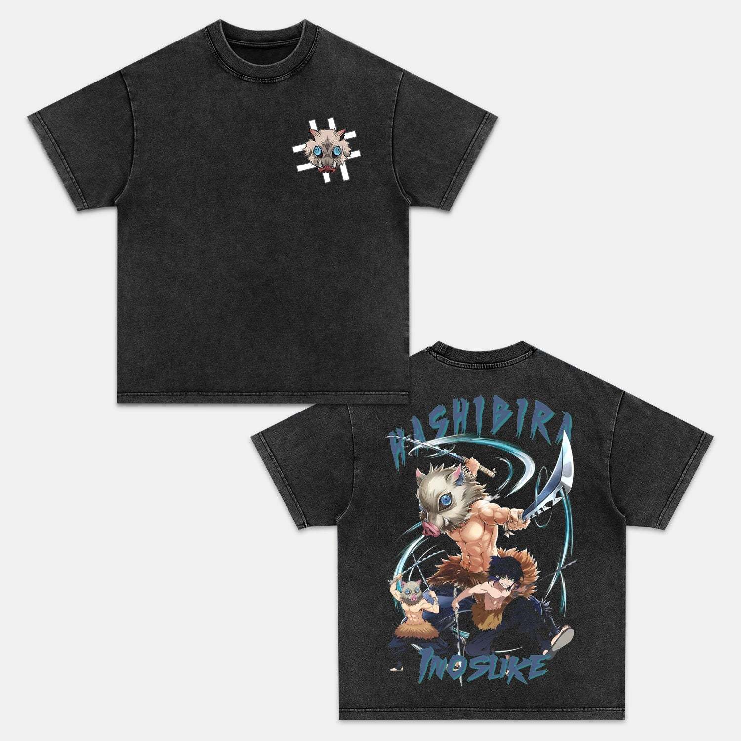 HASHIBIRA INOSUKE UNISEX ANIME INSPIRED VINTAGE T-SHIRT丨DEMON SLAYER-comicclothing