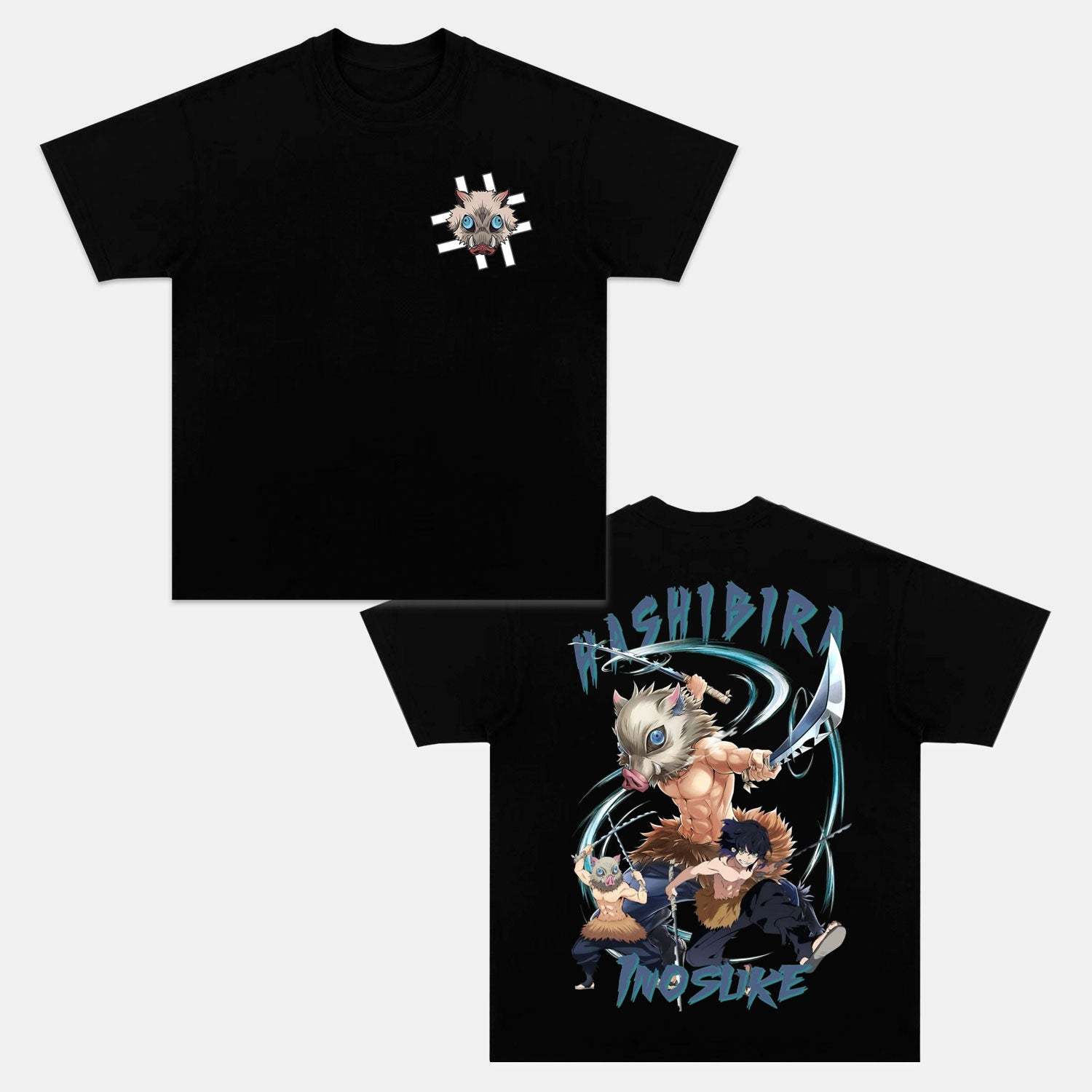 HASHIBIRA INOSUKE UNISEX ANIME INSPIRED VINTAGE T-SHIRT丨DEMON SLAYER-comicclothing