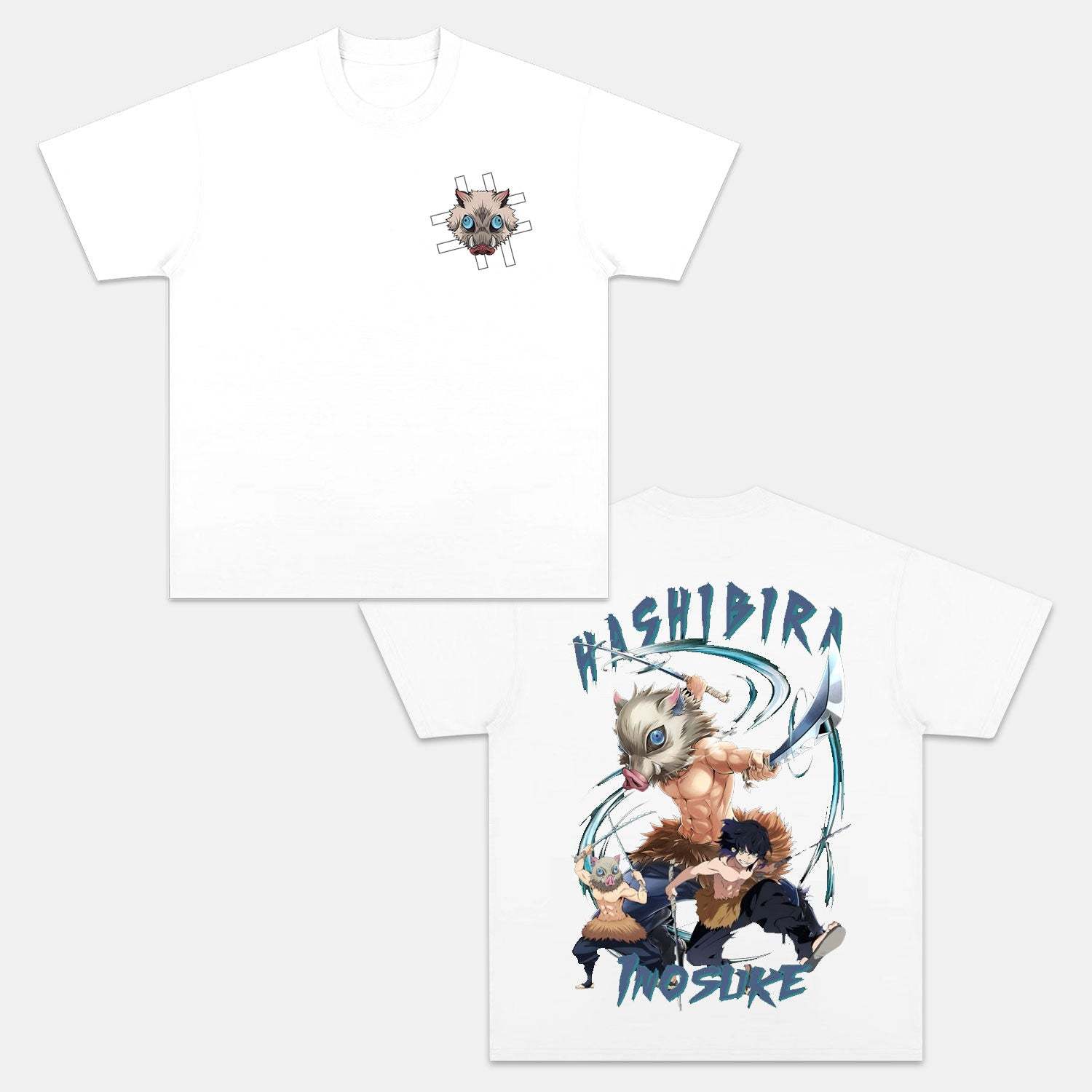 HASHIBIRA INOSUKE UNISEX ANIME INSPIRED VINTAGE T-SHIRT丨DEMON SLAYER-comicclothing