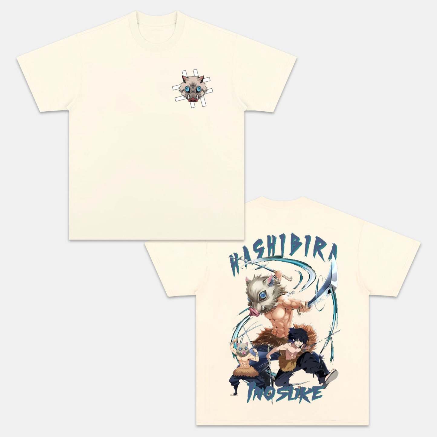 HASHIBIRA INOSUKE UNISEX ANIME INSPIRED VINTAGE T-SHIRT丨DEMON SLAYER-comicclothing