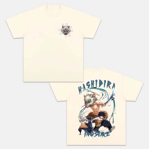 HASHIBIRA INOSUKE UNISEX ANIME INSPIRED VINTAGE T-SHIRT丨DEMON SLAYER-comicclothing