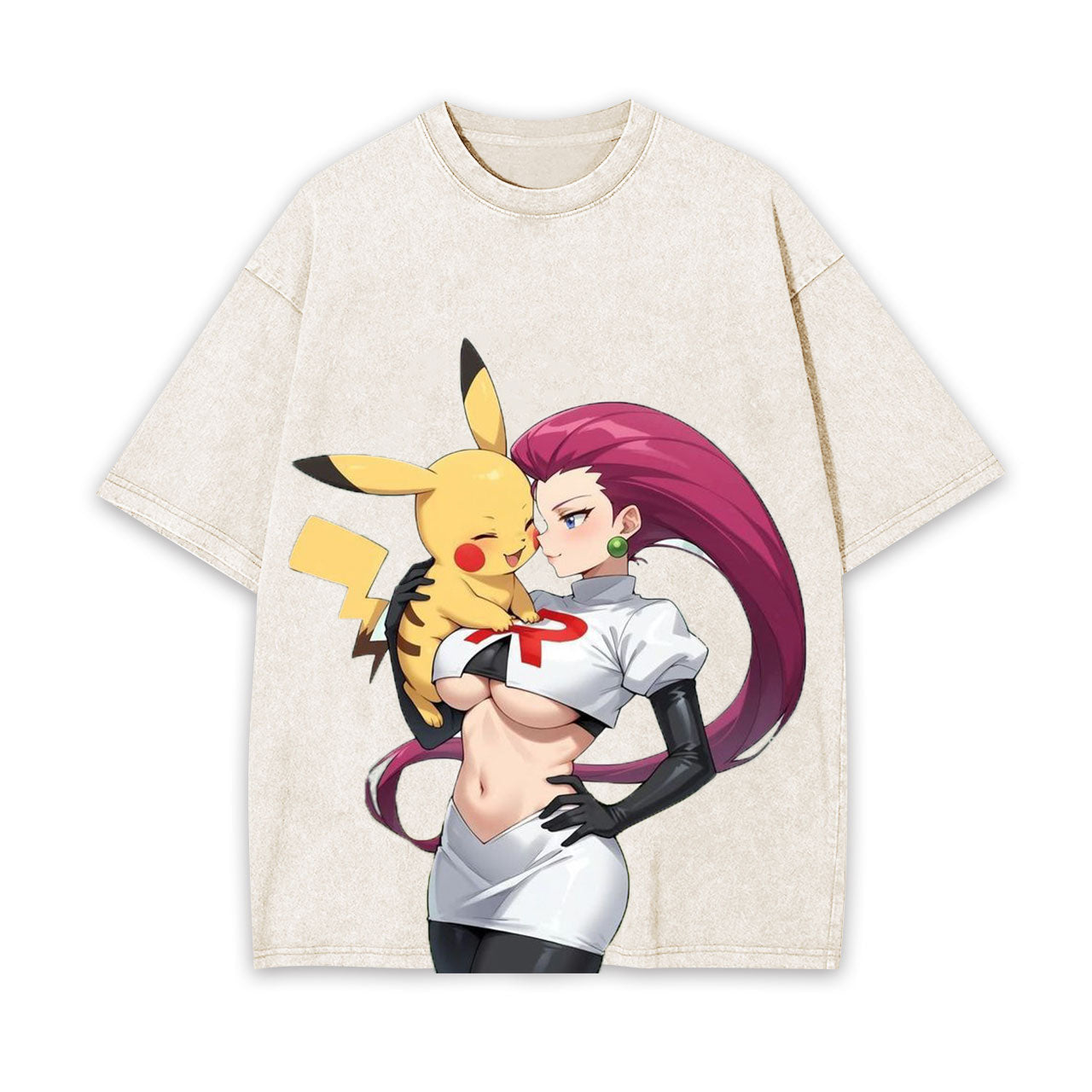 JESSIE UNISEX ANIME INSPIRED VINTAGE OVERSIZED TEE-[FRONT]-comicclothing