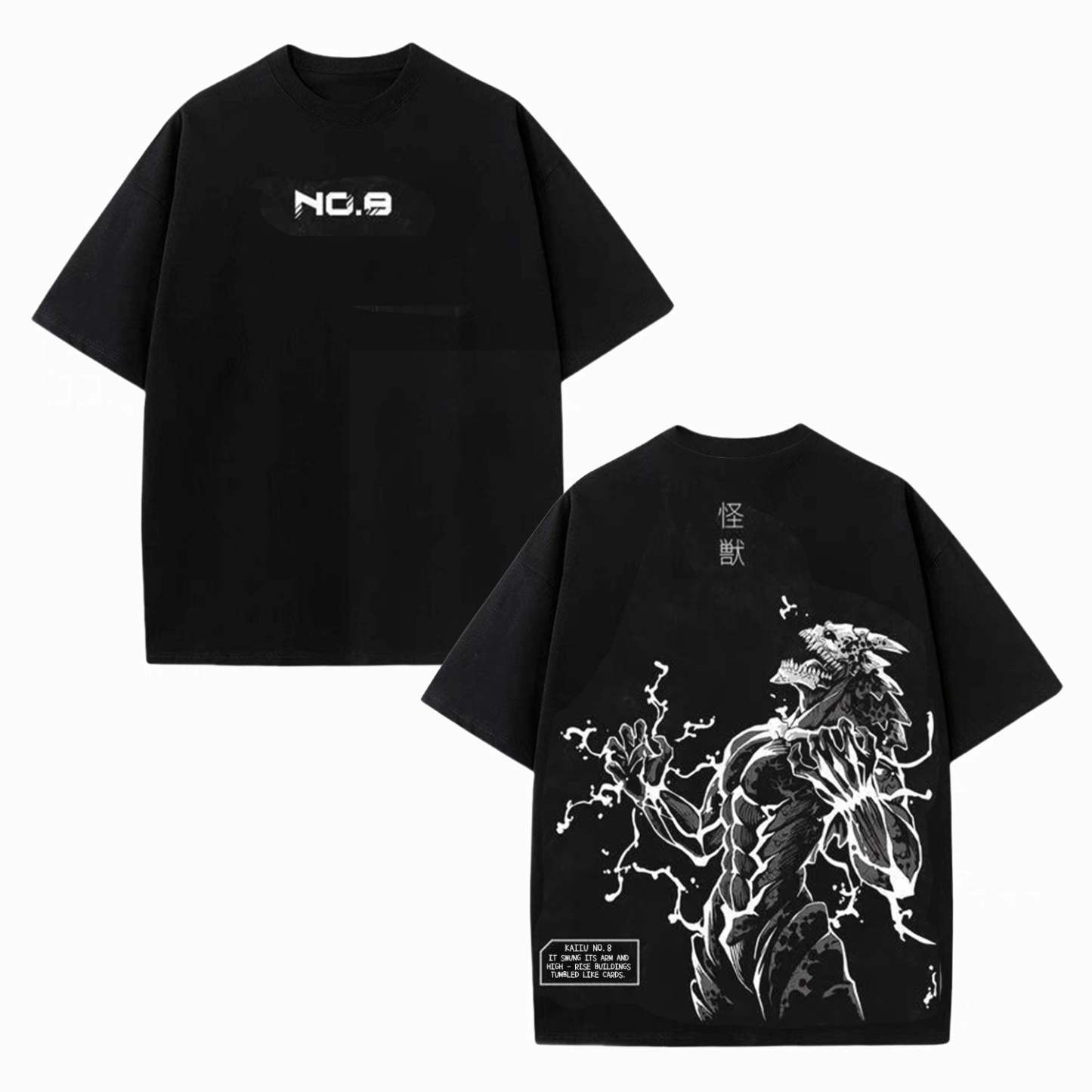 KAIJU NO.8  OVERSIZED WASHED ANIME TEE -[DS]-comicclothing