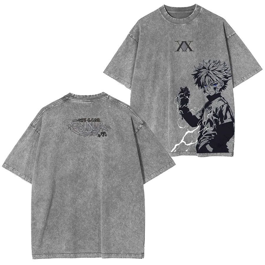 KILLUA ZOLDYCK ANIME OVERSIZED TEE 丨HUNTER × HUNTER-[DS]-comicclothing