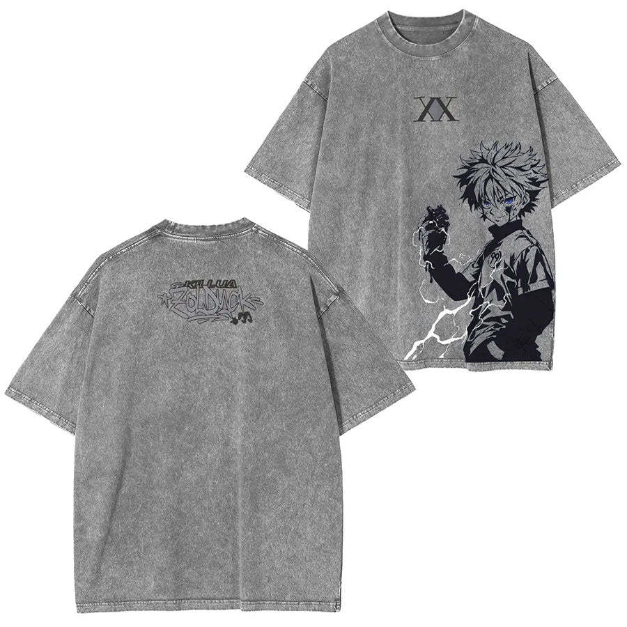 KILLUA ZOLDYCK ANIME OVERSIZED TEE 丨HUNTER × HUNTER-[DS]-comicclothing