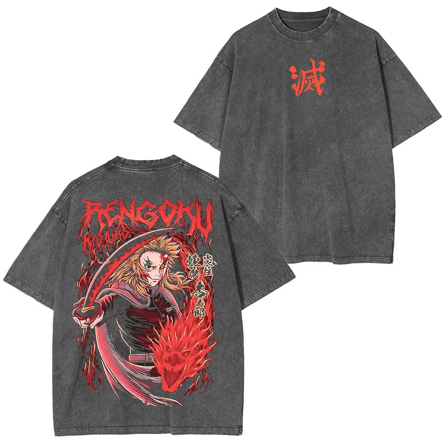KYOJURO RENGOKU DEMON SLAYER OVERSIZED T-SHIRT-[DS]-comicclothing