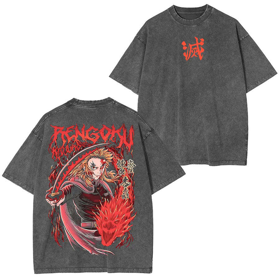 KYOJURO RENGOKU DEMON SLAYER OVERSIZED T-SHIRT-[DS]-comicclothing