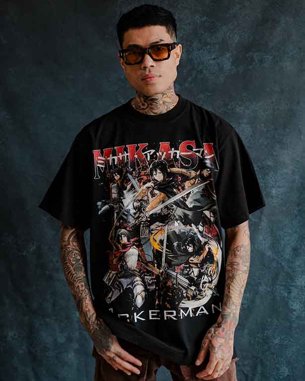 MIKASA TEE - ATTACK ON TITAN-comicclothing