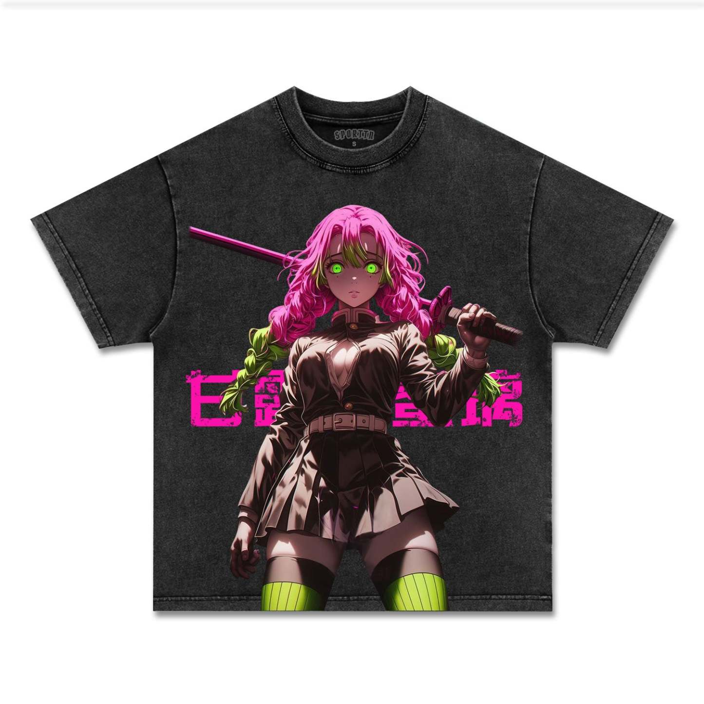 UNISEX ANIME INSPIRED VINTAGE TEE丨DEMON SLAYER-[FRONT]-comicclothing
