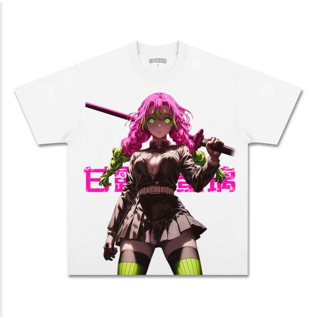UNISEX ANIME INSPIRED VINTAGE TEE丨DEMON SLAYER-[FRONT]-comicclothing