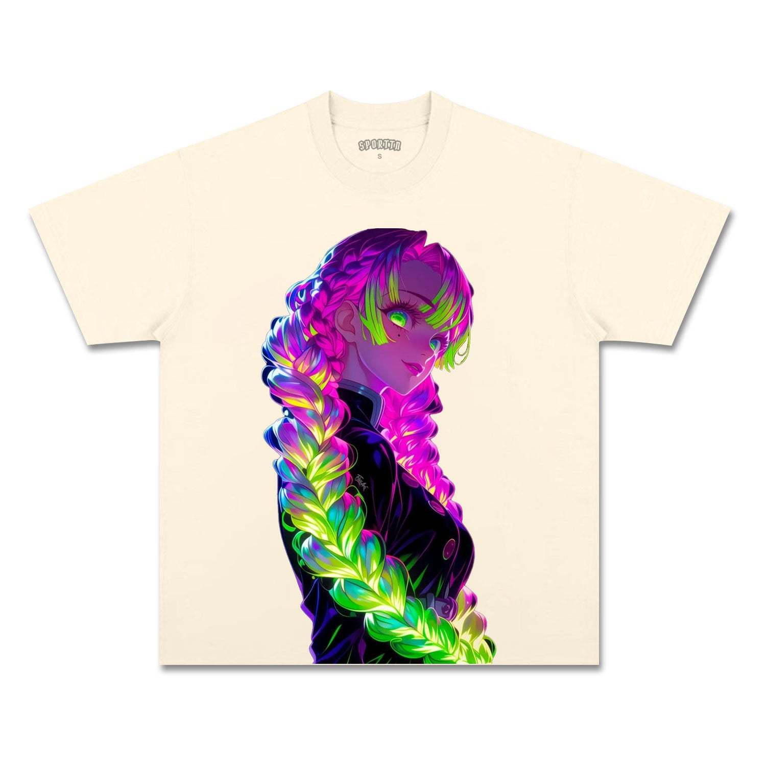 MITSURI KANROJI UNISEX ANIME INSPIRED VINTAGE TEE丨DEMON SLAYER-[FRONT]-comicclothing