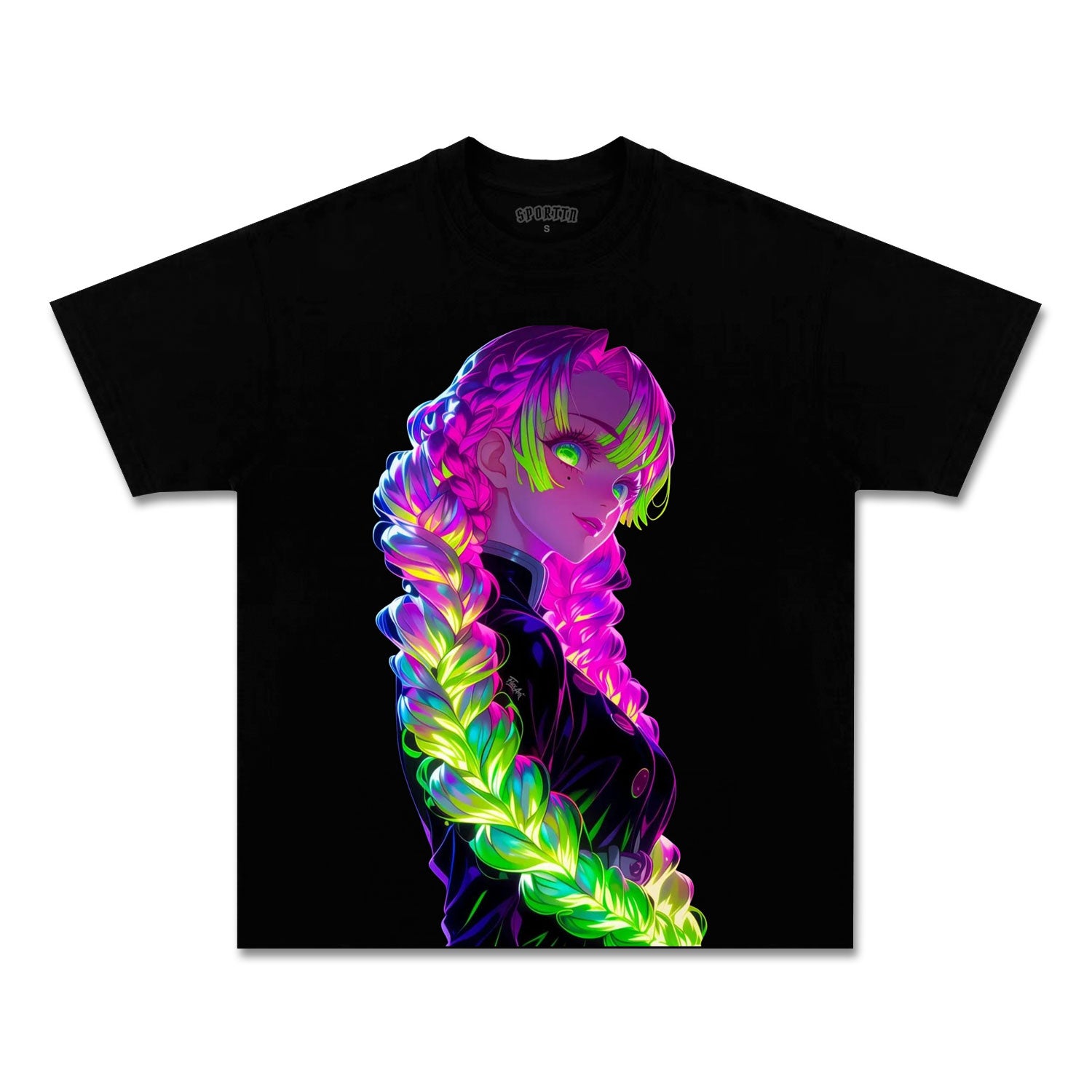 MITSURI KANROJI UNISEX ANIME INSPIRED VINTAGE TEE丨DEMON SLAYER-[FRONT]-comicclothing