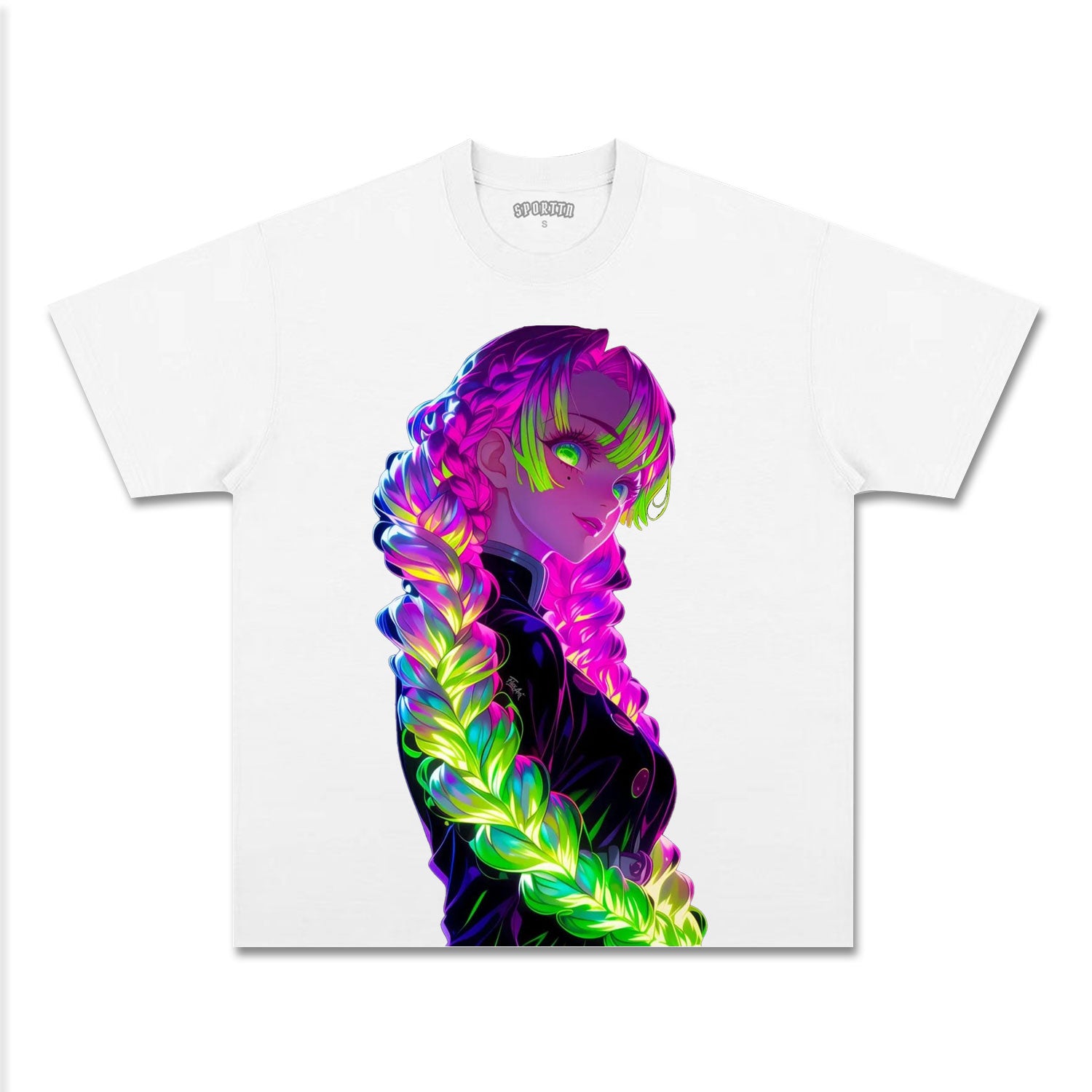 MITSURI KANROJI UNISEX ANIME INSPIRED VINTAGE TEE丨DEMON SLAYER-[FRONT]-comicclothing