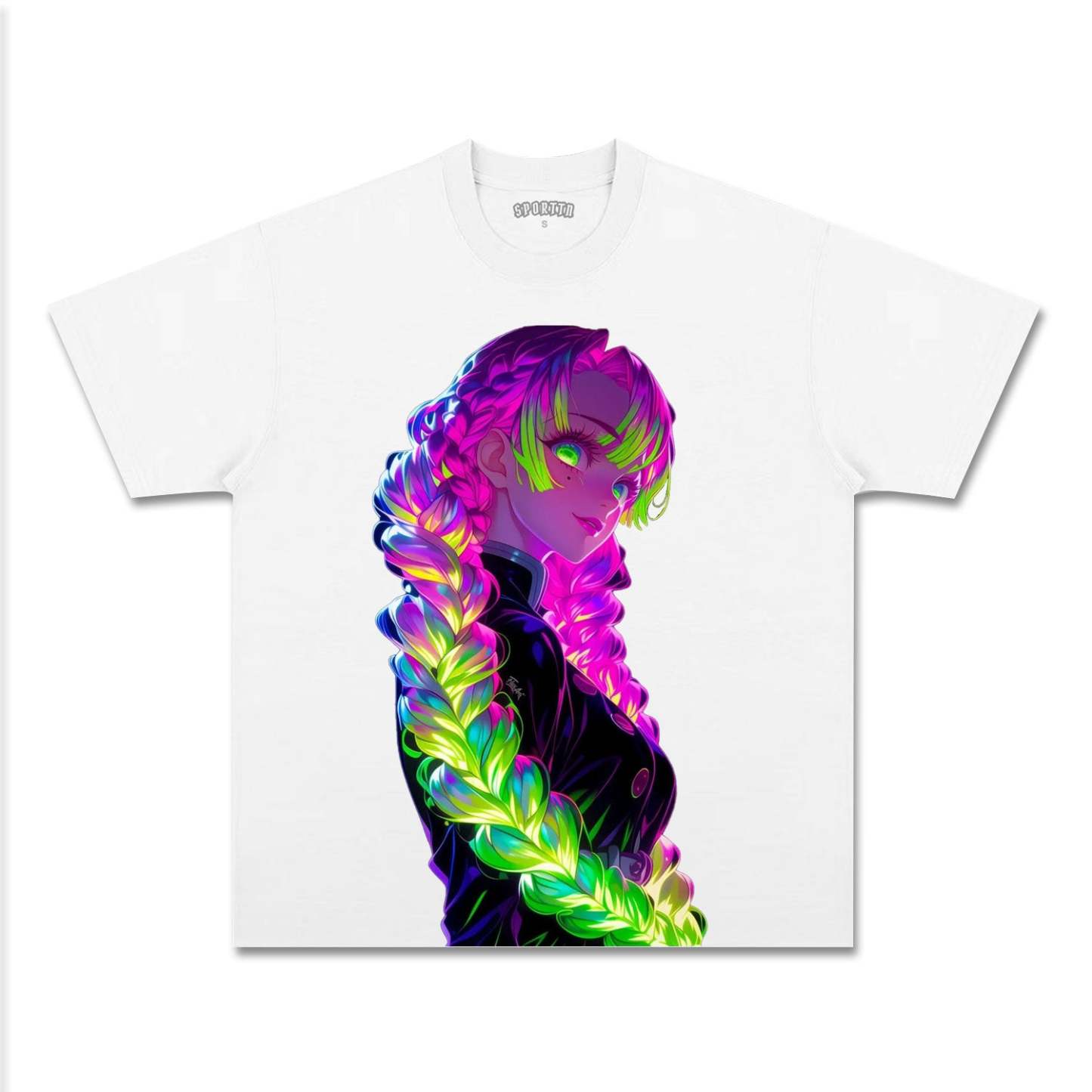 MITSURI KANROJI UNISEX ANIME INSPIRED VINTAGE TEE丨DEMON SLAYER-[FRONT]-comicclothing