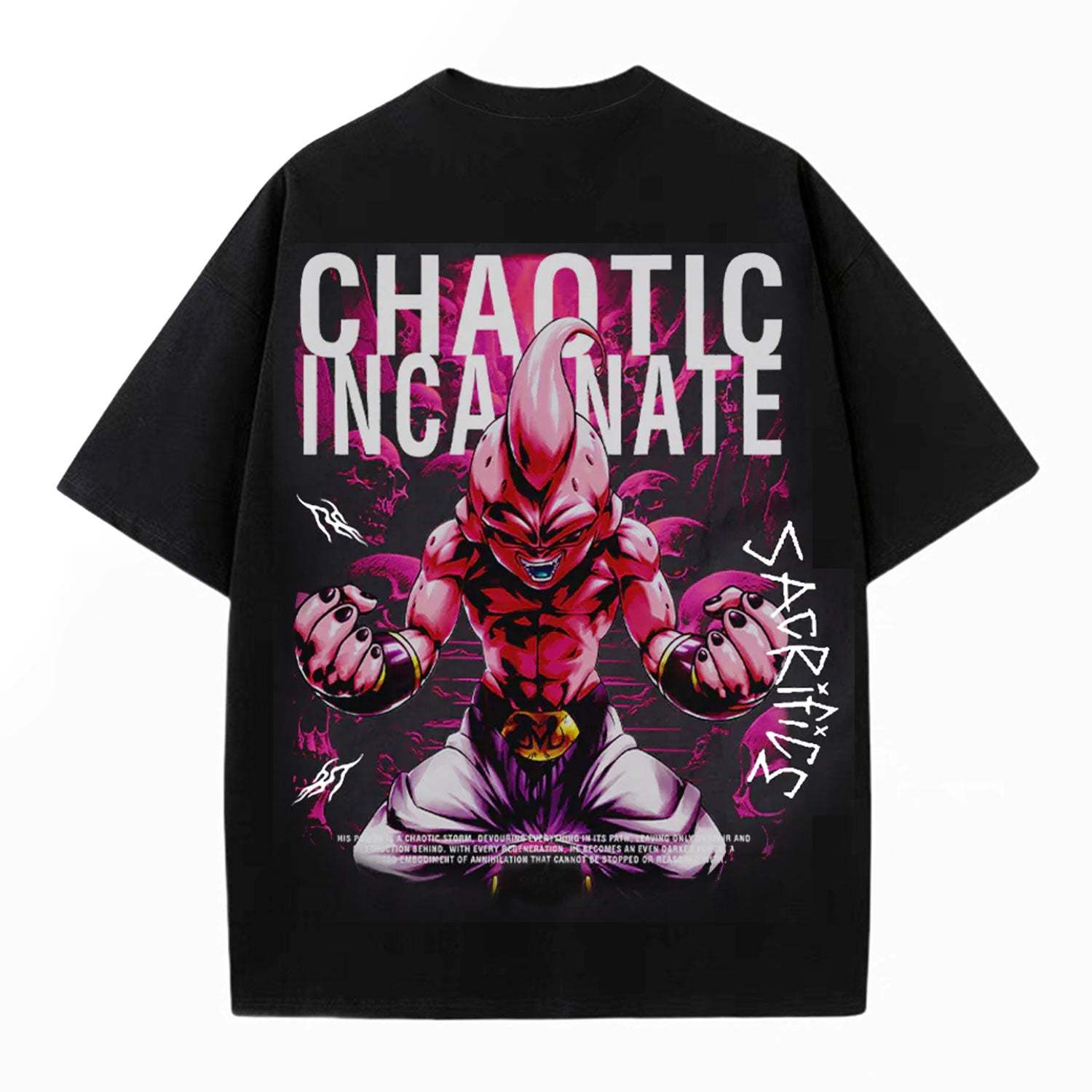 MAJIN BUU ANIME OVERSIZED TEE  DRAGON BALL-[BACK]-comicclothing
