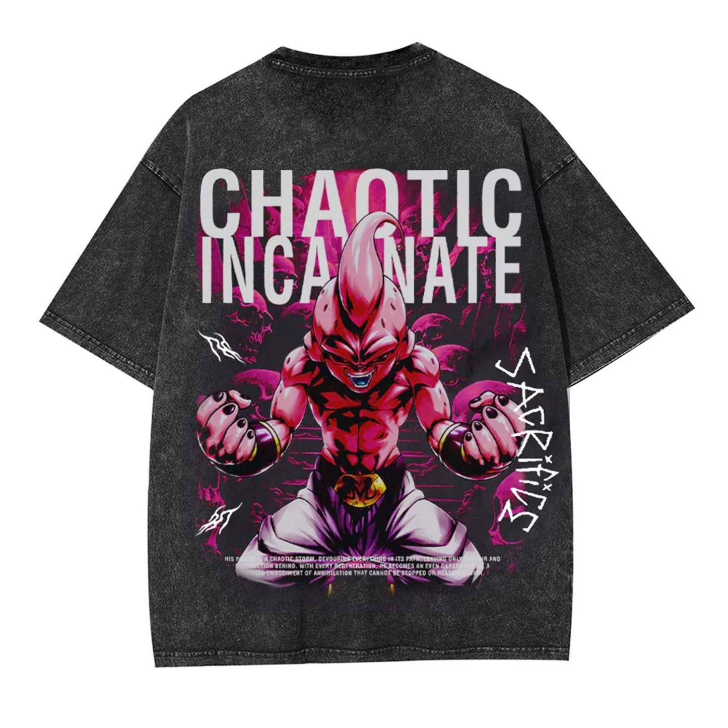 MAJIN BUU ANIME OVERSIZED TEE  DRAGON BALL-[BACK]-comicclothing