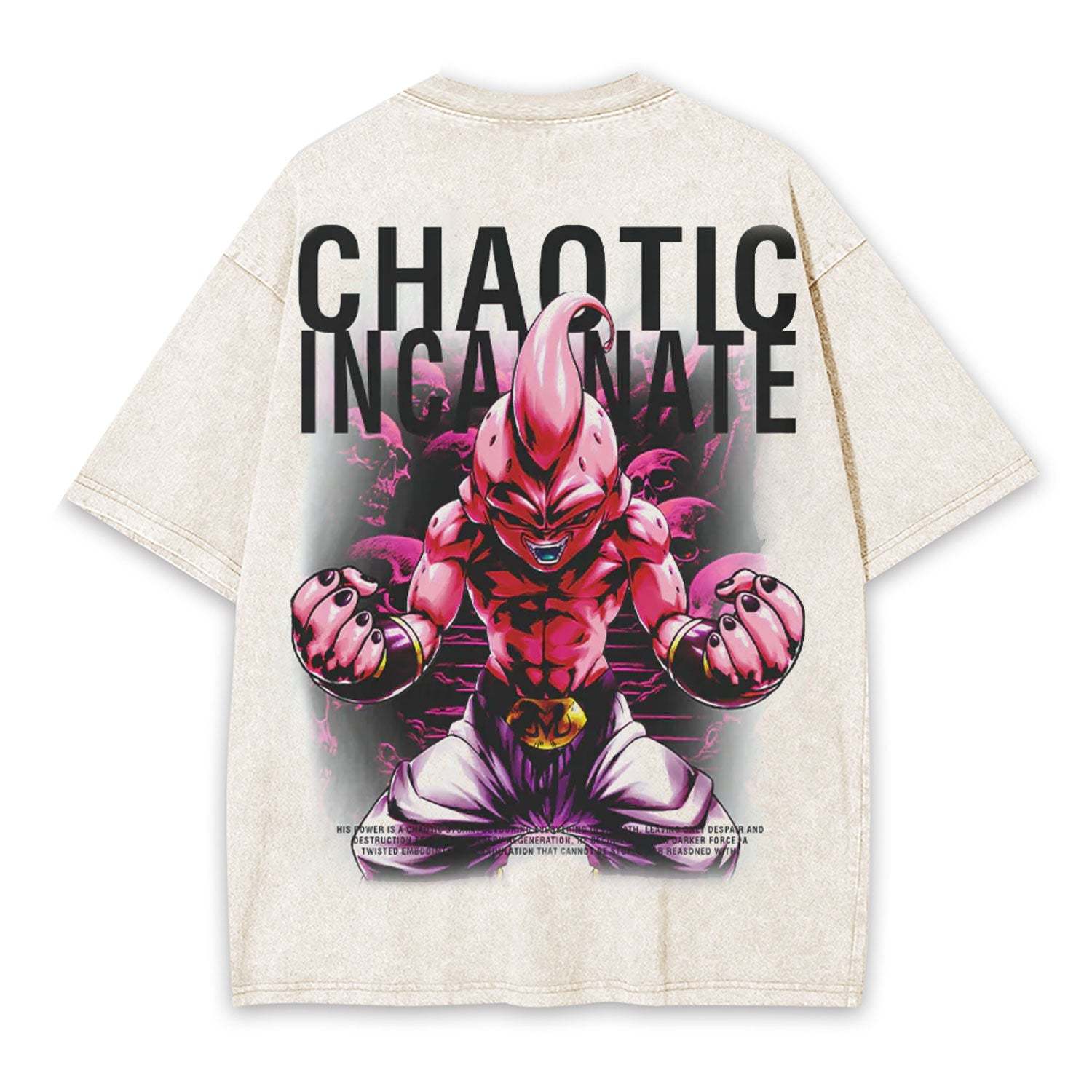 MAJIN BUU ANIME OVERSIZED TEE  DRAGON BALL-[BACK]-comicclothing